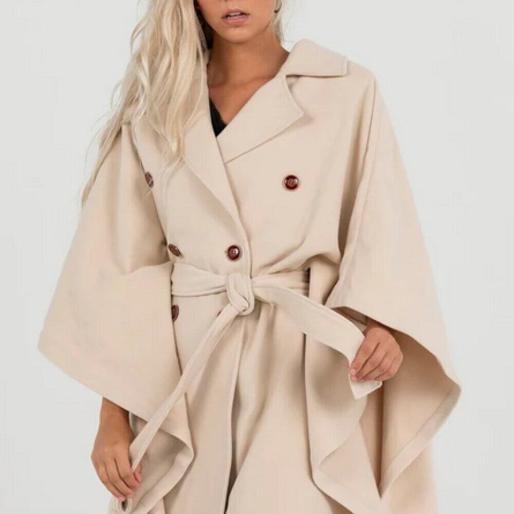 Aleeza Paris Buttoned Cape Size Small